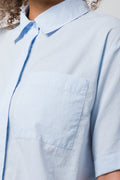 One Pocket Voile Shirt Mid Blue (3)