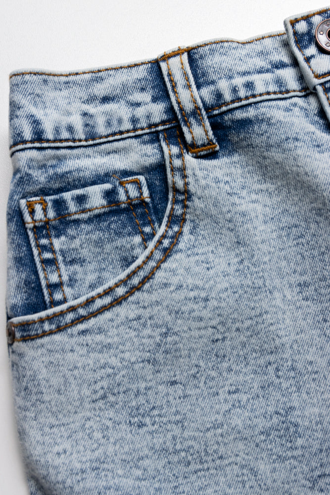 Denim Shorts Rip And Repaired Faded (1)