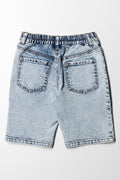Denim Shorts Rip And Repaired Faded (3)