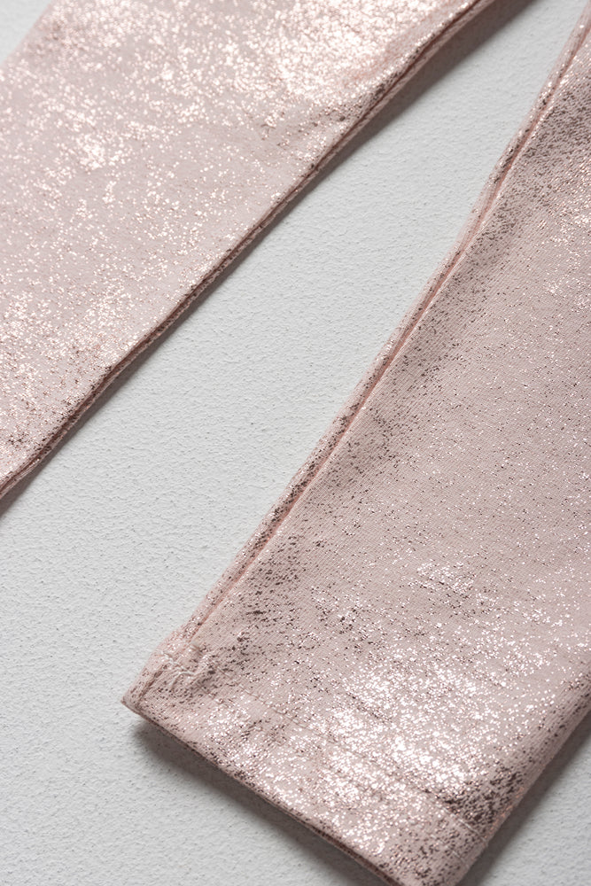 Foil Leggings Light Pink (1)