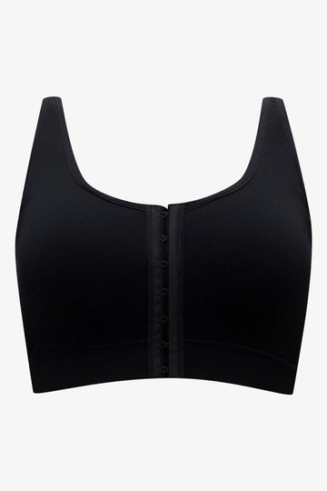 Seam-Free Front Fastener Bra Black
