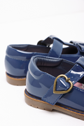 Heart Buckle Shoes Navy (3)