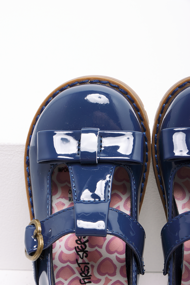Heart Buckle Shoes Navy (4)