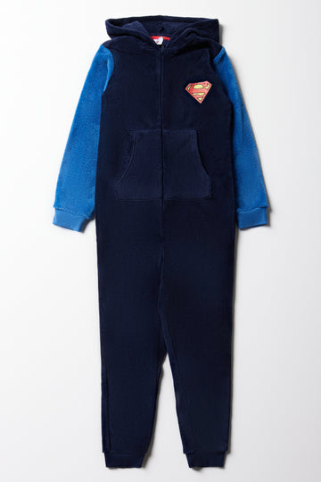 Superman Onesie Navy