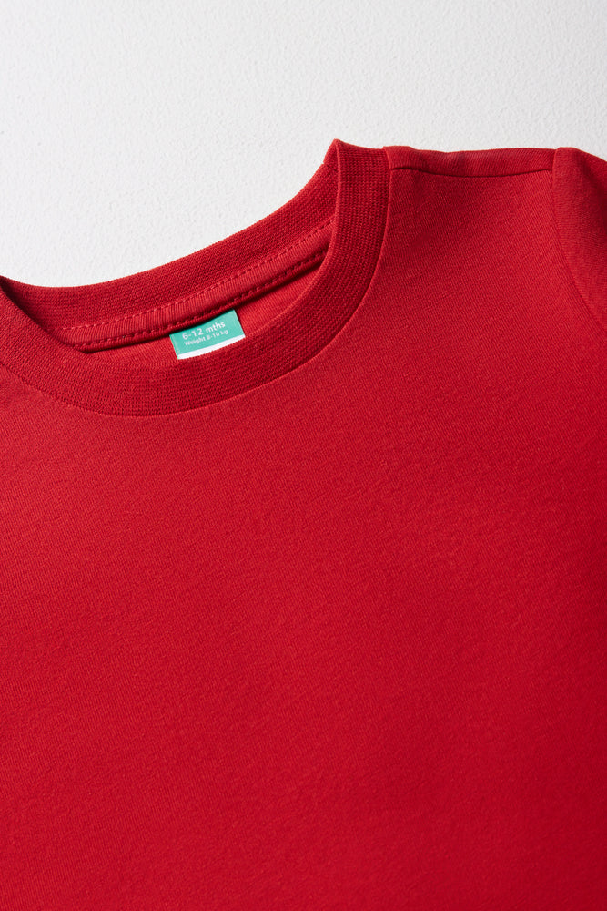 Plain T Shirt Bright Red 6