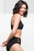 Lace Trim Brief Black (1)