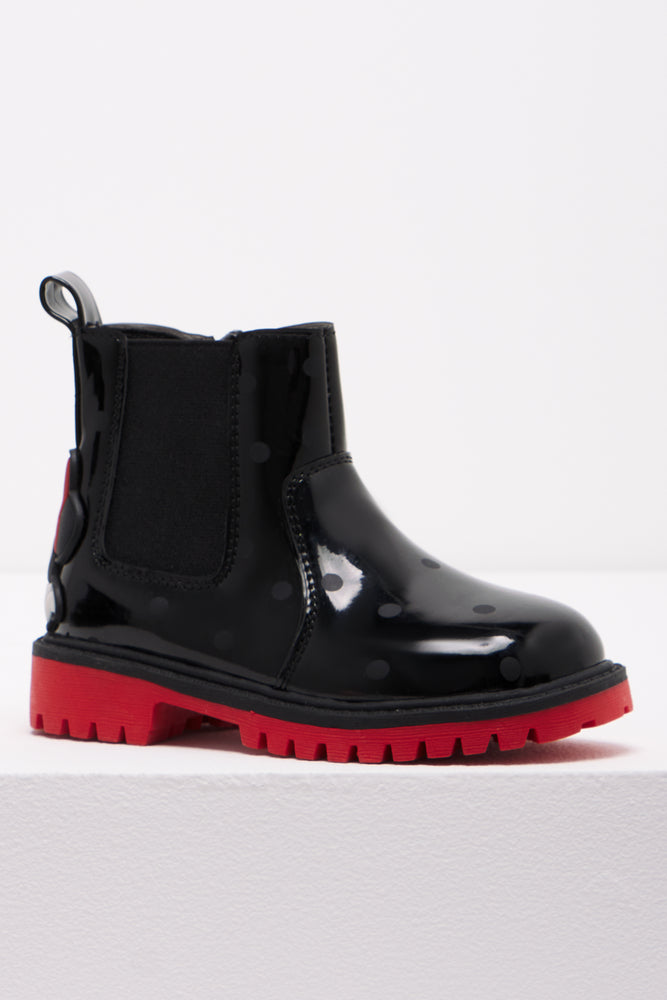 Minnie Mouse Chelsea Boot Black Ackermans