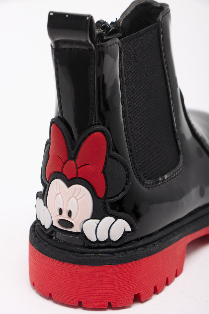 Minnie Mouse Chelsea Boot Black Ackermans
