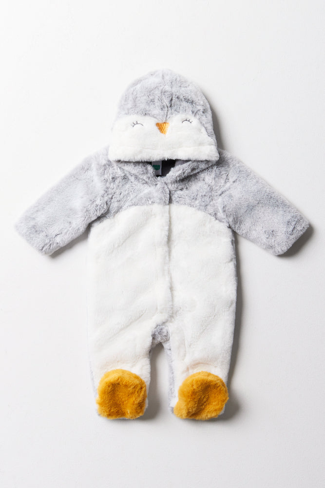 Penguin Babygrow Grey