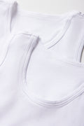 2 Pack Sleeveless Vests White (1)