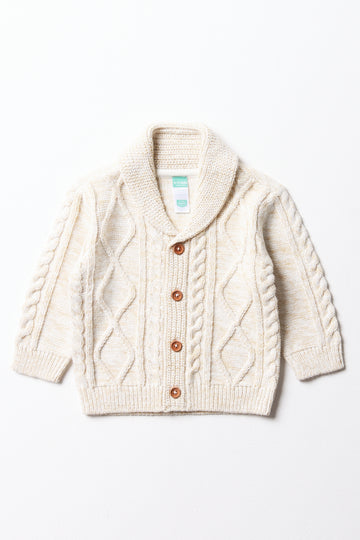 Button Through Cardigan Natural