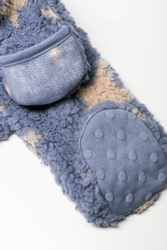 Star Sherpa Babygrow Blue