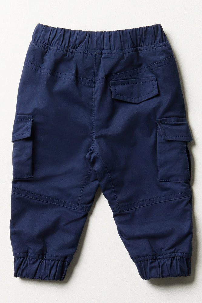 Lined Cargo Pants Navy (2)