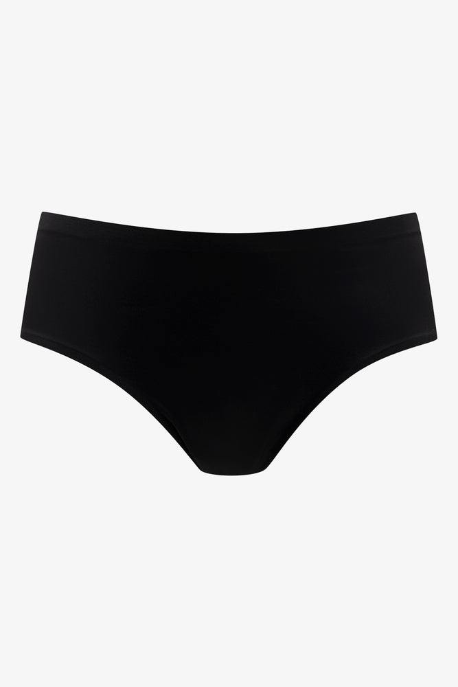 2 Pack Bonded Boyleg Panties Black & Natural (1)