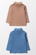 2PKT POLO TEE TAUPE BLUE (2)