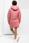 Longer Length Puffer Coat Pink (2)