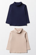 2PKT POLO NAVY OATMEAL