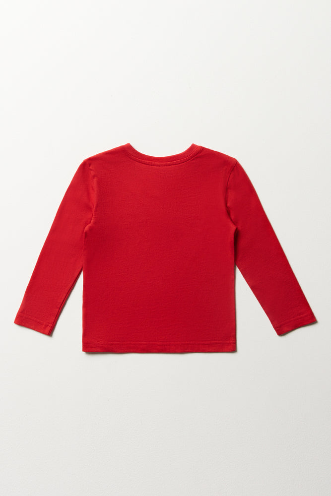 Red t shirt long sleeve store