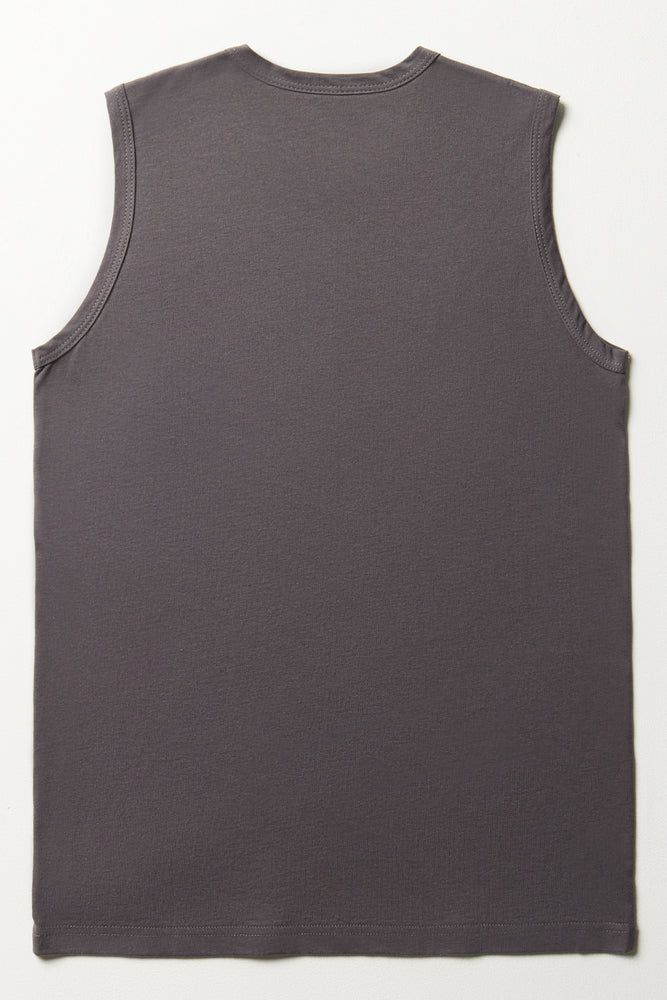Sleeveless Sleep T Shirt Dark Grey Sleepwear Ackermans