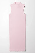Turtle Neck Sleeveless Dress Sweet Lilac
