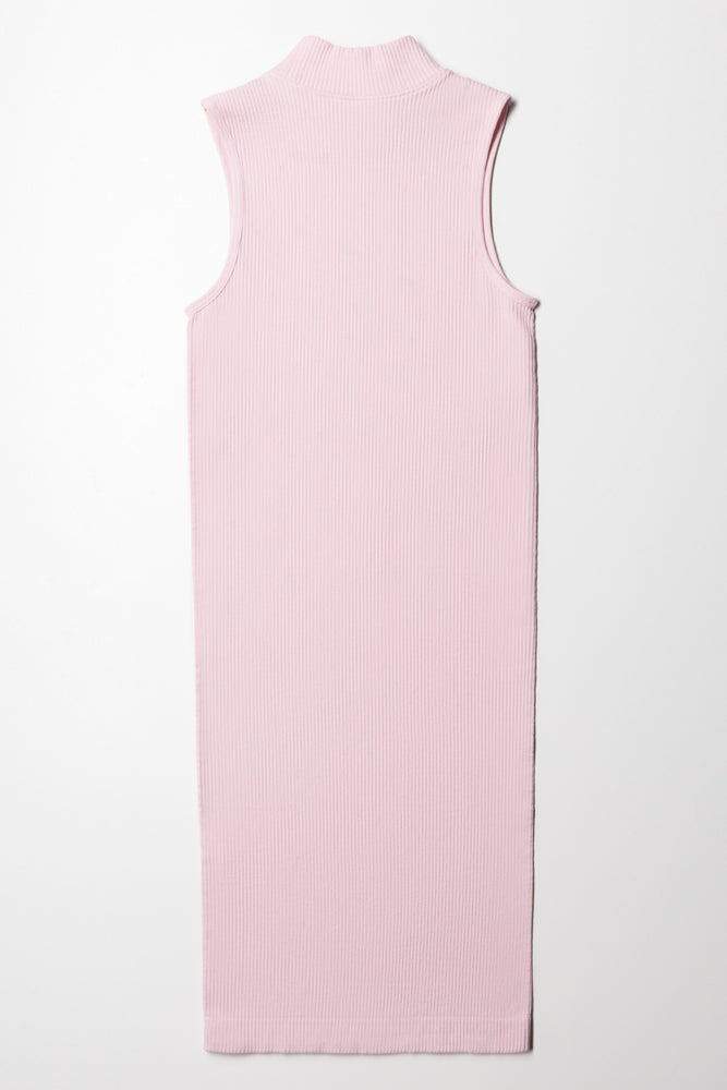 Turtle Neck Sleeveless Dress Sweet Lilac (2)
