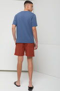 Flocked Slogan T-Shirt Blue (2)