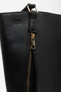 Black Diagonal Zippers Tote Bag (3)