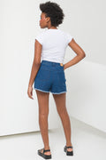 Cropped Top With Side Ruching White (2)