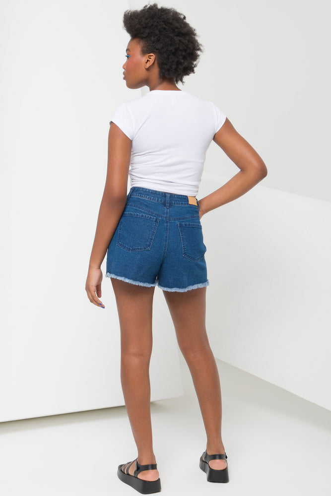Cropped Top With Side Ruching White (2)