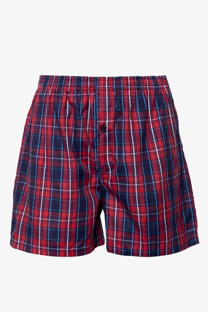 3 Pack Woven Boxer Red