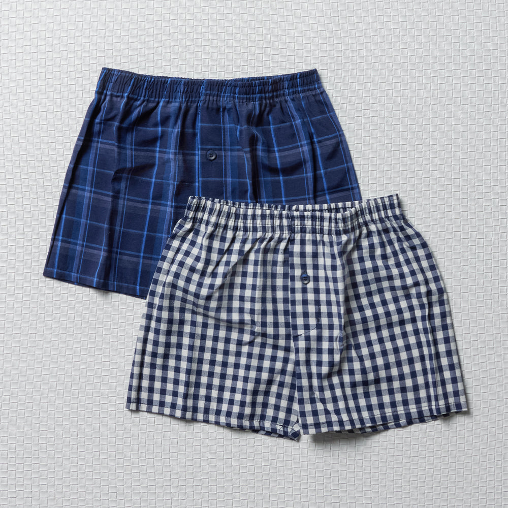 2 Pack Boxers Blue