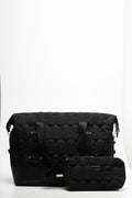 Travel Bag With Cosmetics Bag Set Black