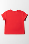 Relaxed Fit Tee- Bright Red (2)