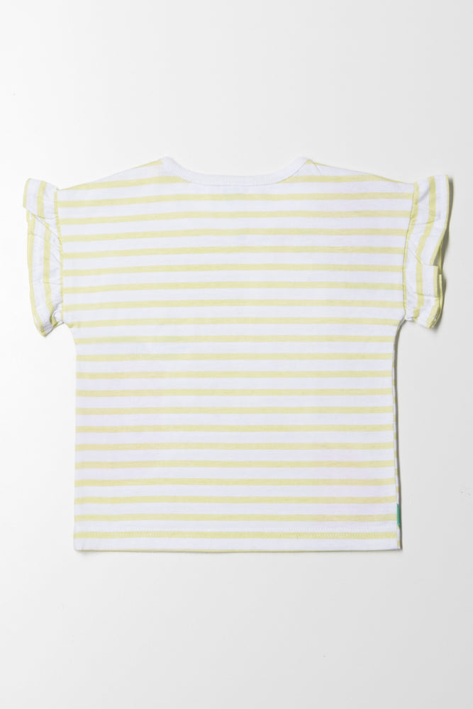 Frill Sleeve T-Shirt Green (2)