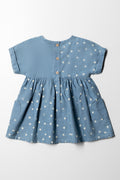 Printed Denim Dress Blue (3)