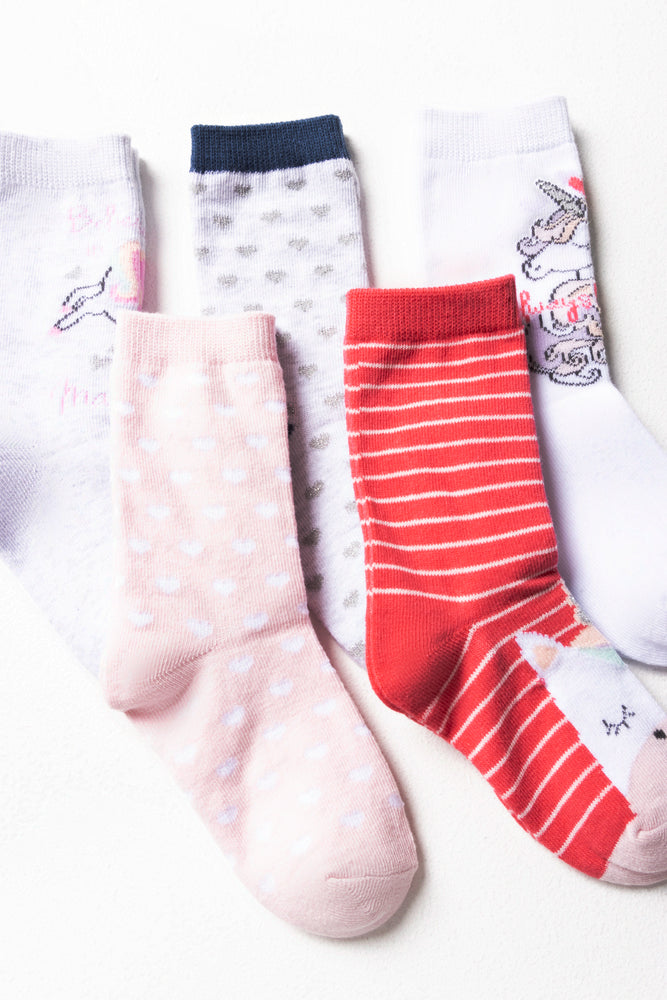 5Pack Socks Anklet Unicorn S24 (1)