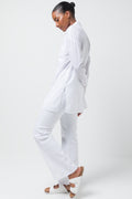 Longer Length Voile Shirt Plain  Packt White (1)