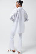 Longer Length Voile Shirt Plain  Packt White (2)