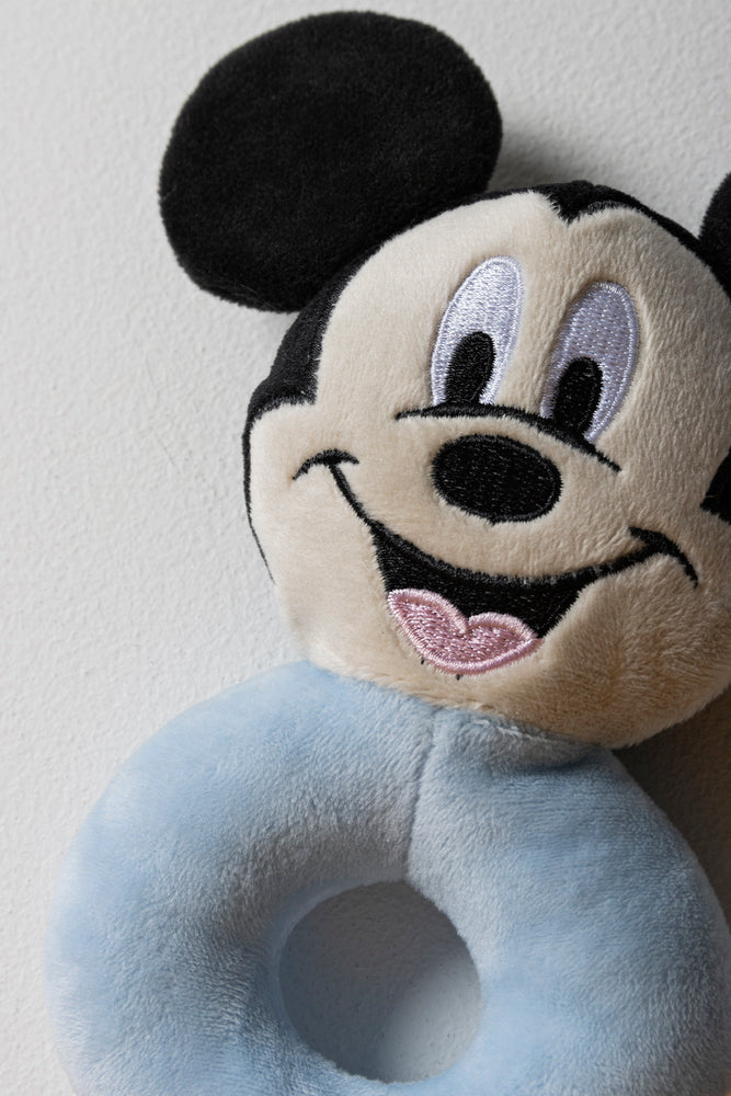 Mickey Mouse Lovie And Rattle Set Blue (2)