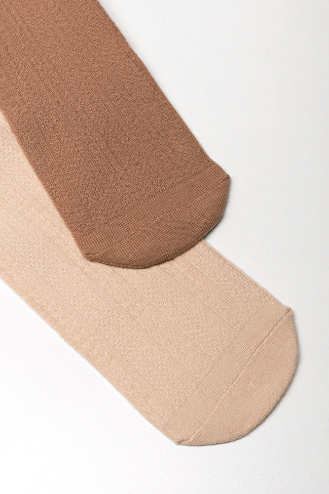 2 Pack Tights Natural