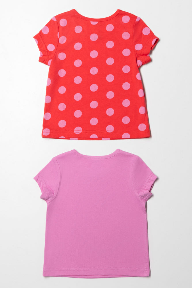 2 Pack Spot T-Shirts Red & Lilac (3)