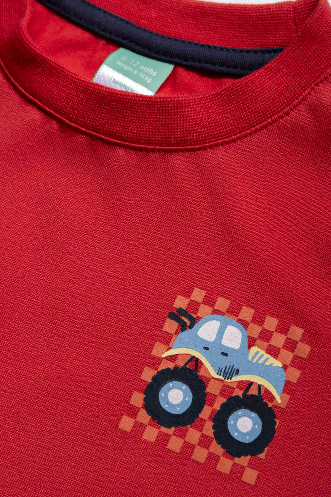 Monster Trucks Printed T-Shirt Red (1)