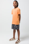 Crew Neck T-Shirt Orange (1)