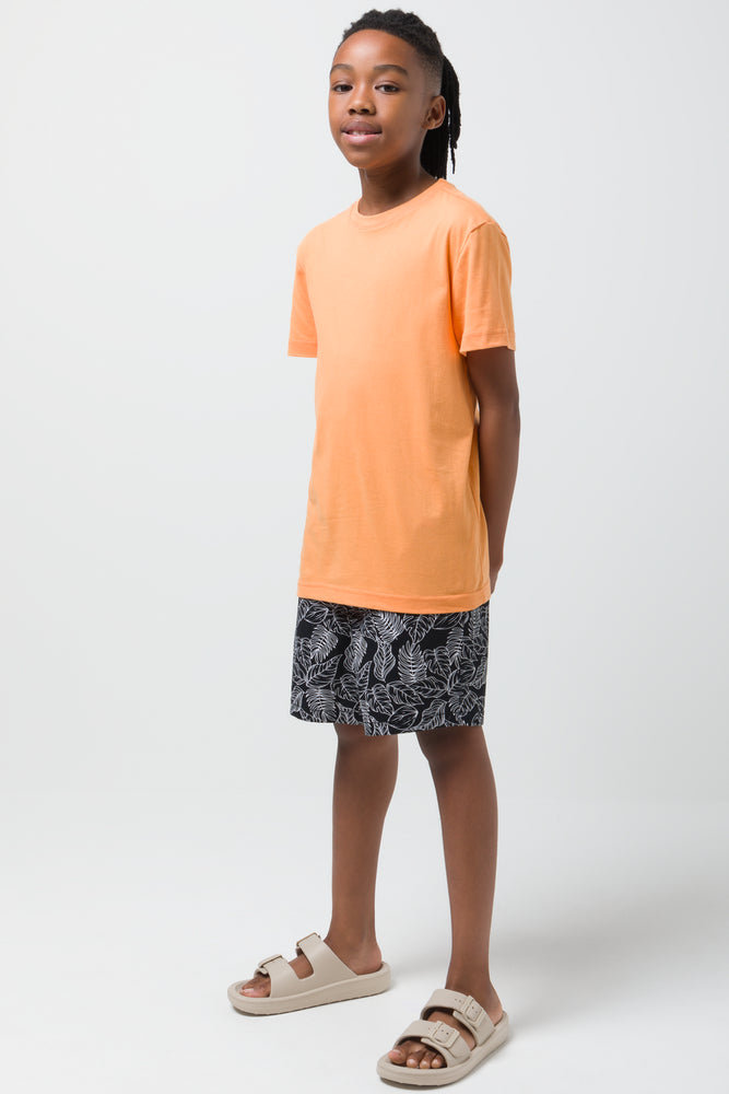 Crew Neck T-Shirt Orange (1)