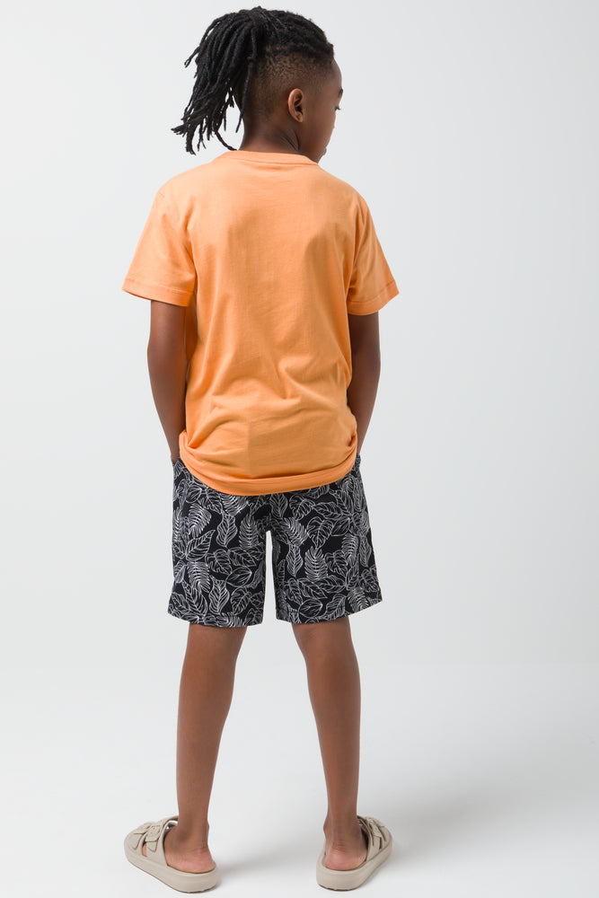 Crew Neck T-Shirt Orange (2)