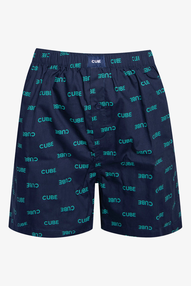 3 Pack Woven Boxers Green & Navy (1)