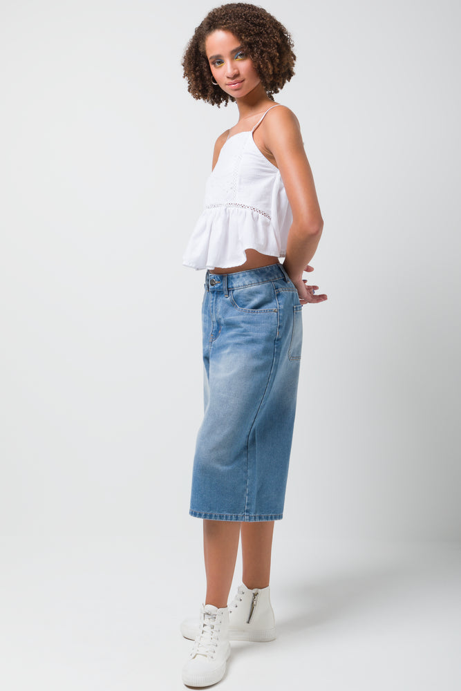 Cotton Cami with Anglaise Detail White (1)