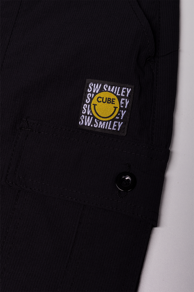 Smiley Cargo Shorts Black