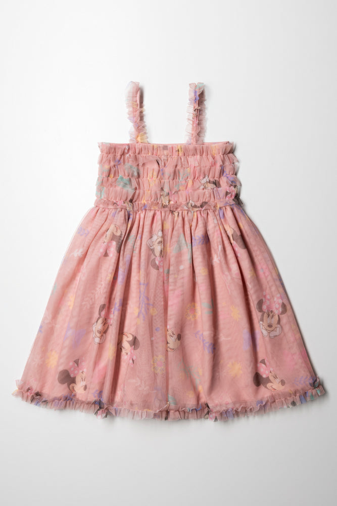 Minnie Mouse Printed Tulle Dress Pink (2)