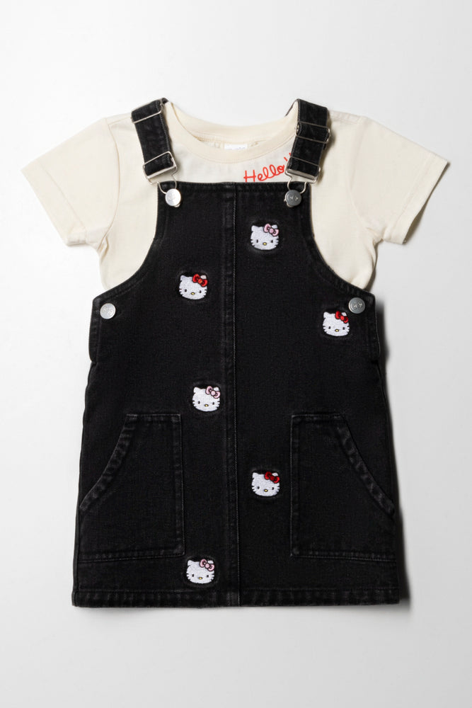 Hello Kitty Pinafore Set Black